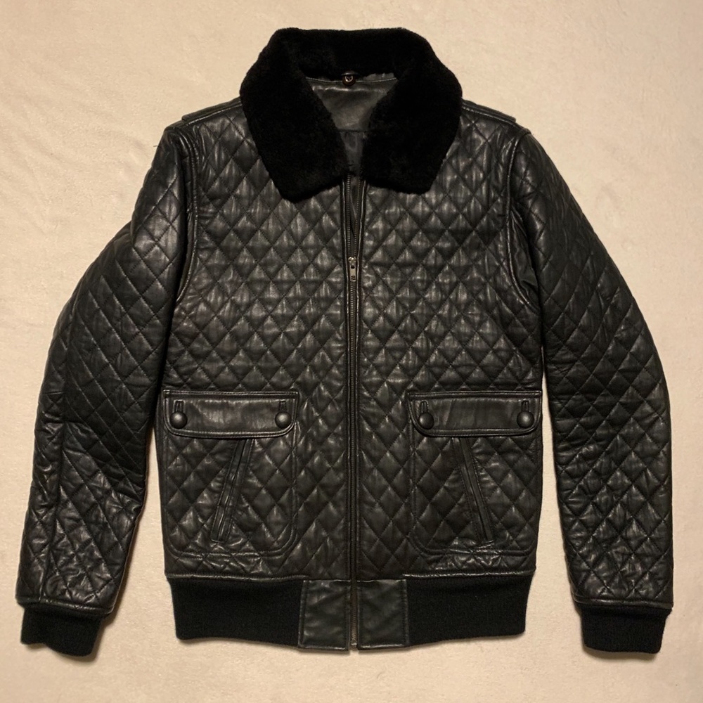 CORPUS QUILTED LEATHER BOMBER JACKET
